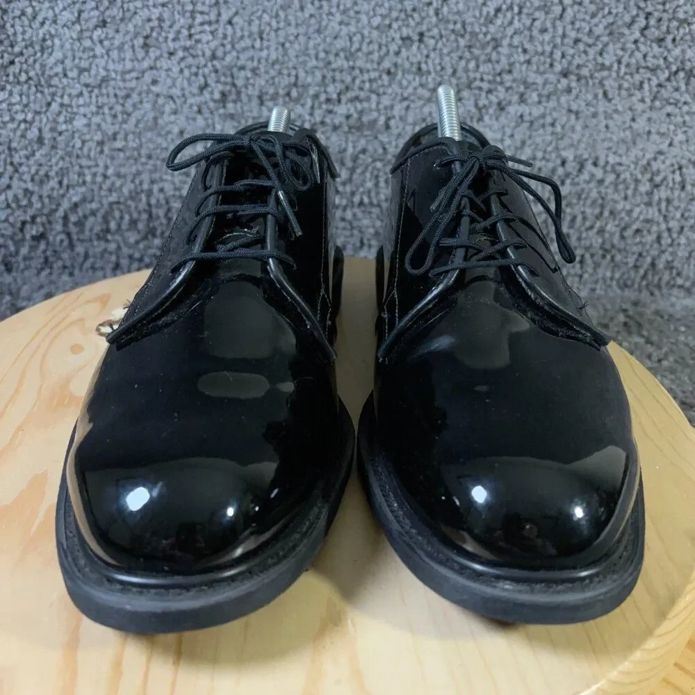 Altama Oxford Mens Size 10 Wide Black Leather Military Vibram Dress Shoes USA